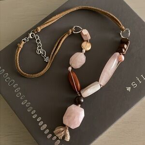 Silpada Sterling Silver, Rose Quartz, Freshwater Pearl Necklace N1424